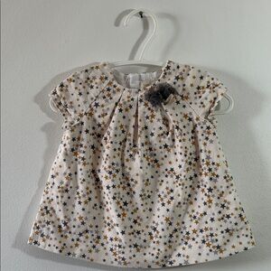 Zara Mini Star Design Dress, 3-6M, PRELOVED